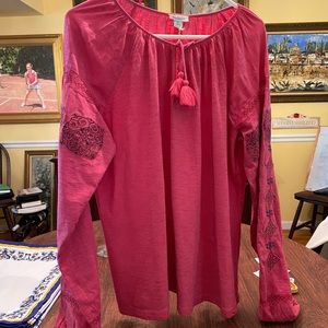 Sundance Pink Blouse Size L